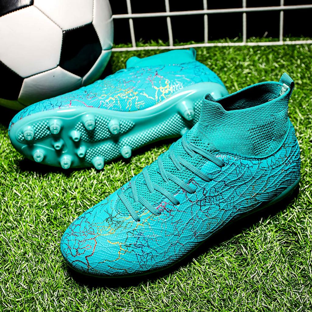 Professional High Top Football Shoes AG/FG Long Nail Artificial Grass Outdoor Sports Training Shoes Men's and Women's Nail Shoes
