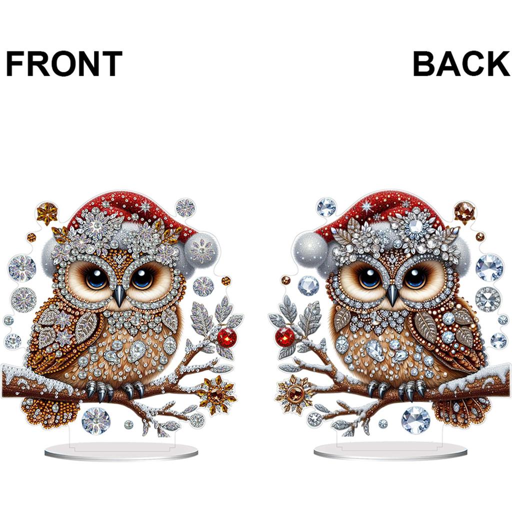 2D/Flat Animal DIY Double-Sided 5D DIY Diamond Art Tabletop Decorations Diamond Painting Desktop Decorations for Adults Beginner