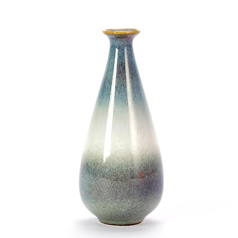 Modern Minimalism Ceramic Vase  Home Accessories a Flambe Vase Ceramic Handicrafts Green Plant Hydroponic Flower Apparatus