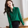 Camicia da Donna Srcr in Seta 19 Momme a Manica Lunga con Revers