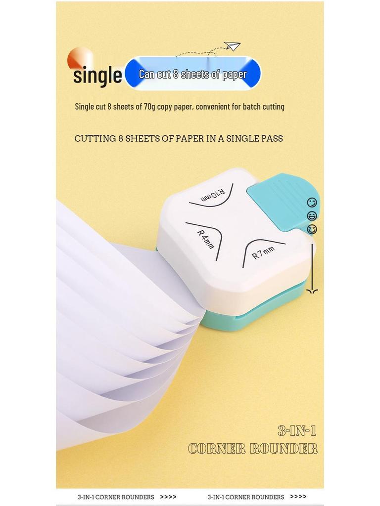 Bestselling 3-in-1 Round Corner Cutter Tool R10 for Cardstock, Paper, and Photos