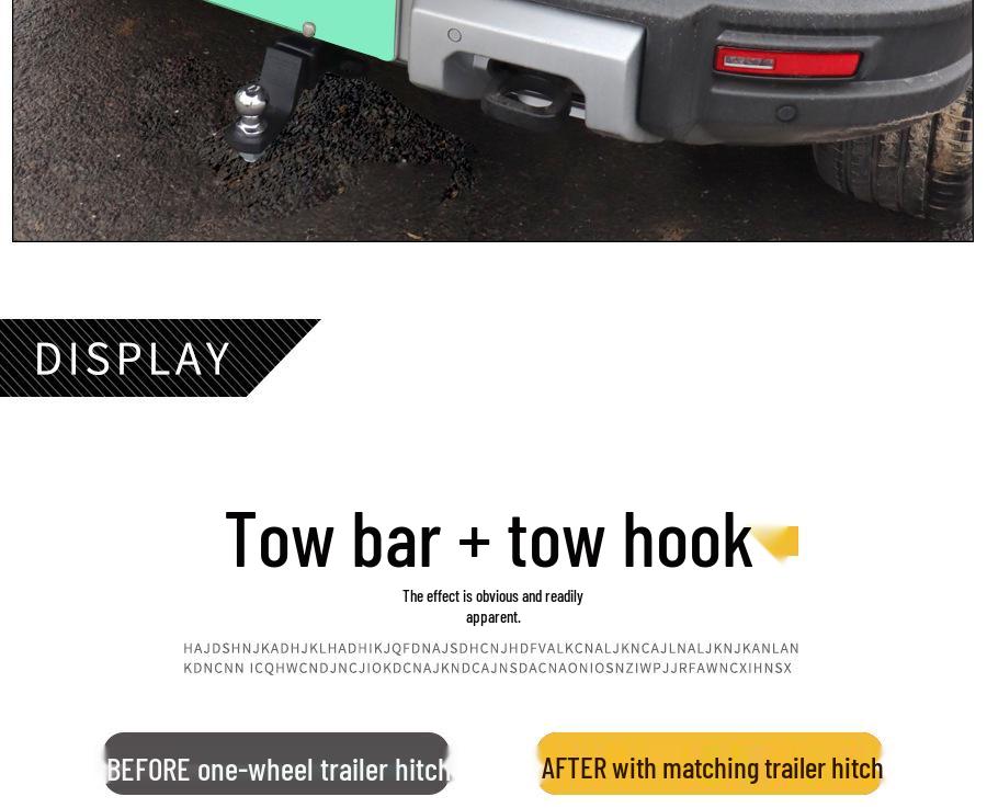 Upgraded Reinforced Tow Bar for Equation Leopard 5 Trailer Hitch