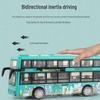 Children's Double-Decker Bus Toy with Open Doors, Lights, Music, and Inertia Simulation for Sightseeing and Public Transport Play.