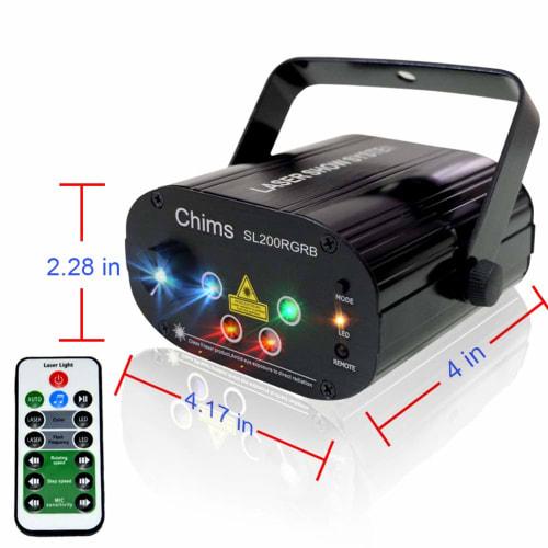 Chims Party Laser Lighting Stage Decoration Projection Light, Arctic Aurora RGB Nebula Galaxy Starry Sky Wave Pattern LED Stage Lighting Projector Sys
