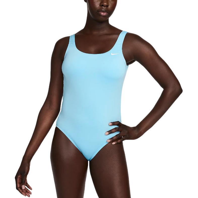 Nike Swim Essential One piece Swimsuit Women s Aqua Royal Blue FZ6618-407 S