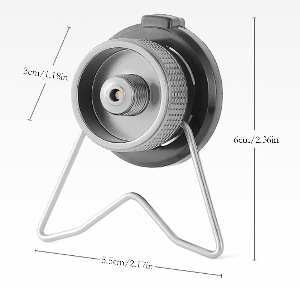 Portable Gas Stove Adapter Aluminum Alloy Butane Gas Cooker Connector Gas Tank Adapter Screw Valve Output Nozzle Bottle Adapter