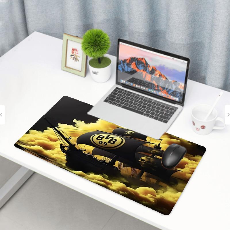 Borussia Dortmund Print Mouse Pad, Anti‑Slip Desktop Keyboard Mat, for PC Laptop Gaming Working Daily Use, Cool Festival Surprise Gift