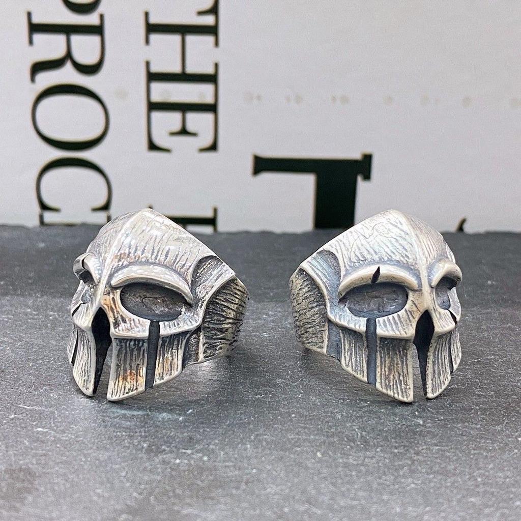 Popular Ghost Head Fashion Ring Exaggerated Domineering Hip Hop Skull Ring Atmosphere Creative Mask Jewelry