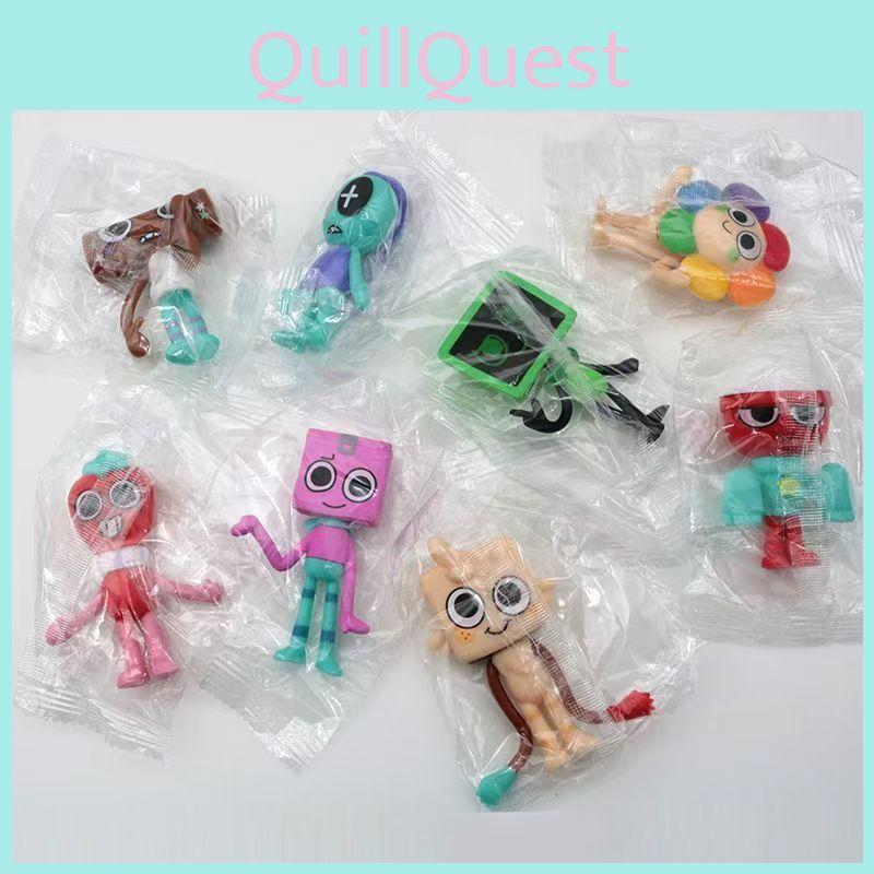 Cute Dandys World Pvc Doll Figurine Set Of 8 Anime Character Perfect Home Decor