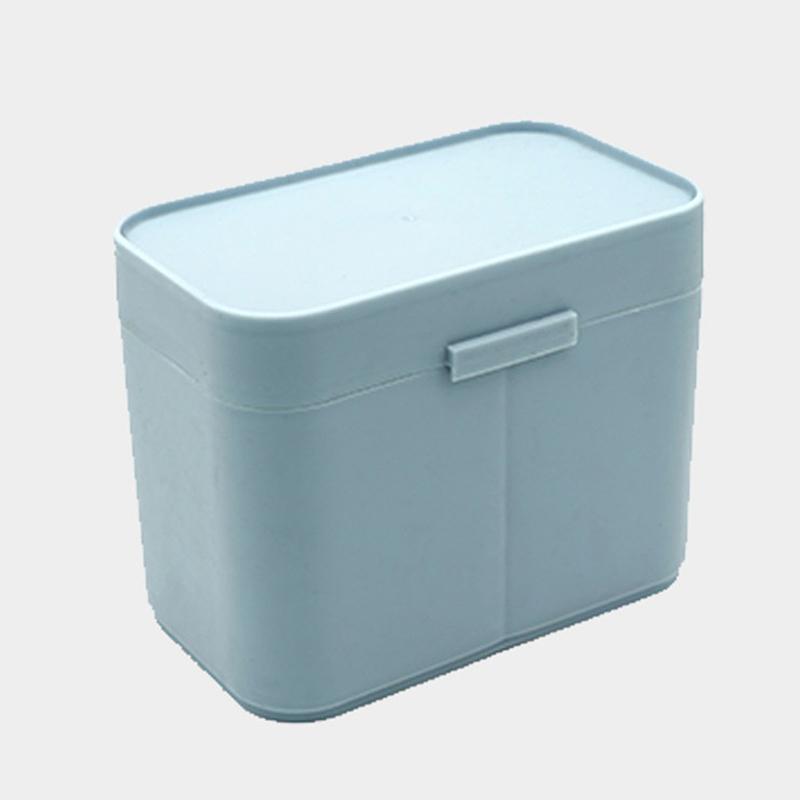 Cotton Pads Swab Nail Wipes Makeup Brushes Organizer Storage Box Holder Container Case Independent Double-Compartment