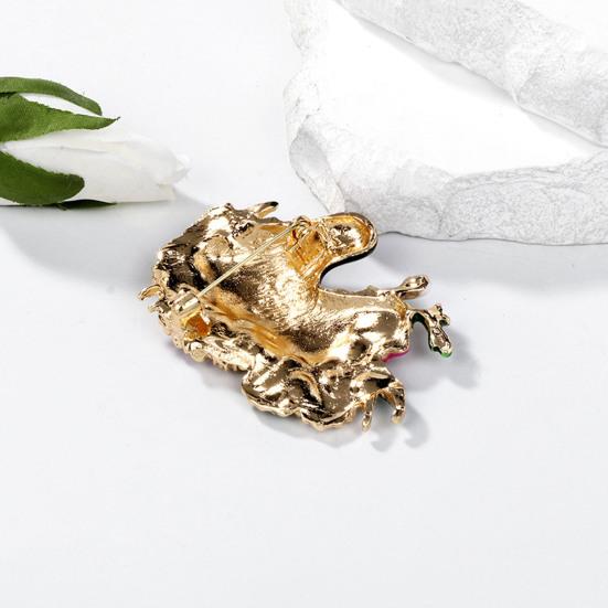 Zebrahuvud Emaljbrosch Strass Zebra Lapel Pin med Blommor Färgstark Häst Djur Brosch Pin Gåva för Kvinnor Män