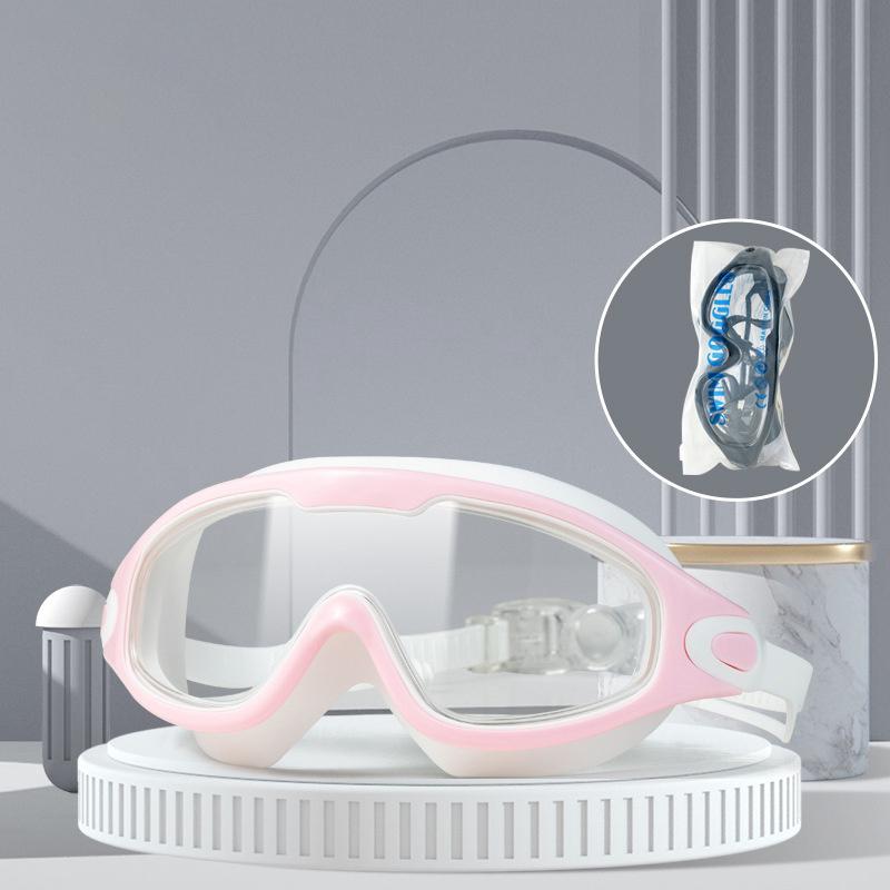 

Очки для плавания высокой четкости водонепроницаемые с защитой от запотевания для взрослых мужчин и женщин очки для плавания плоская большая оправа