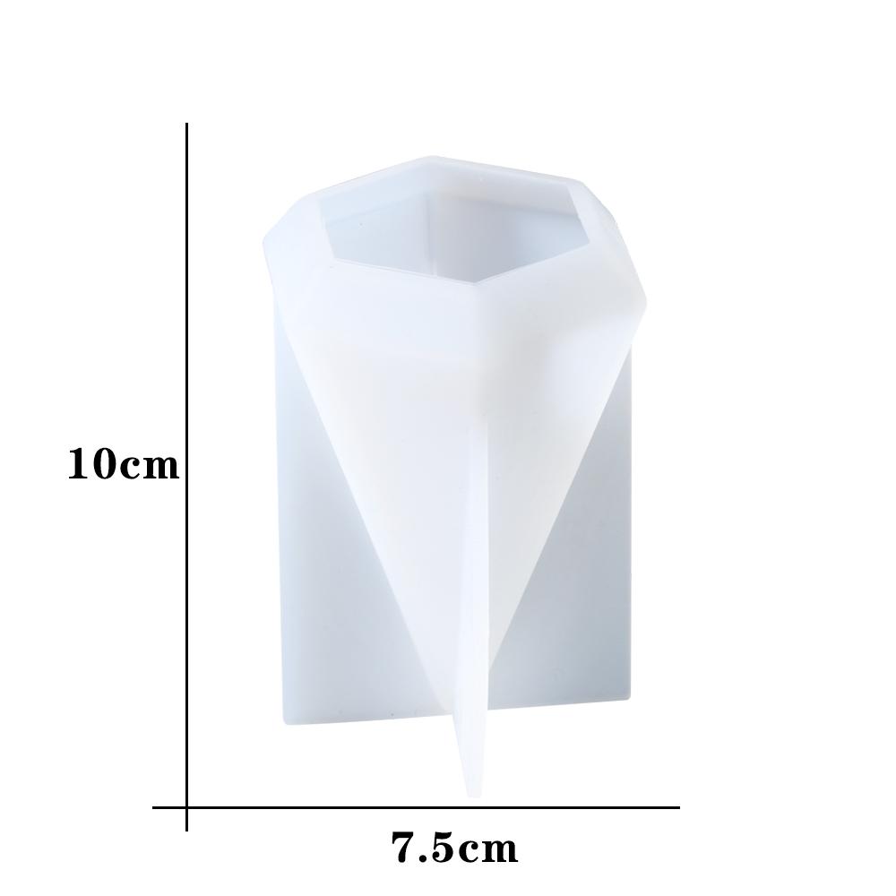Diamond Shape Handmade Candle Mold Cone Clear Silicone Candle Mold Scented Candle Mould For Diy Making Handmade UV Epoxy Crystal