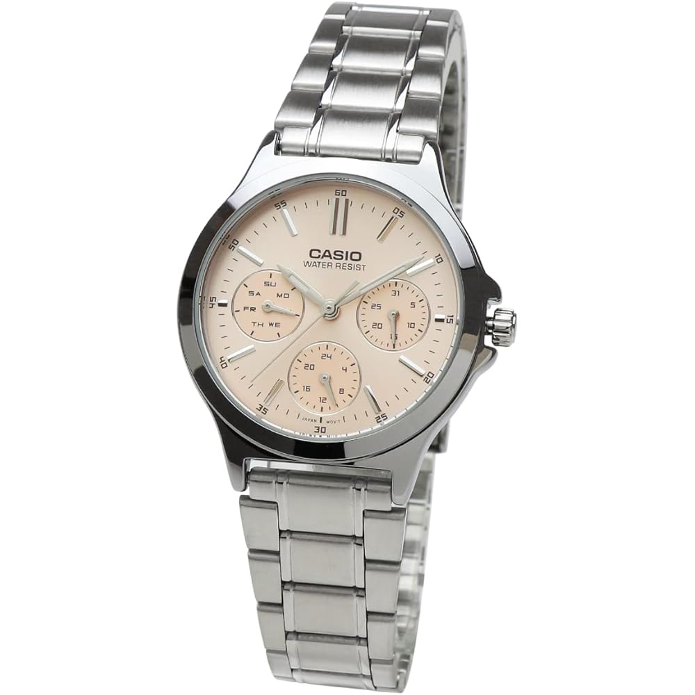 

Casio LTP-V300D-4A Women s Standard Analog Watch with Day Date Calendar and Metal Bracelet Baby Pink