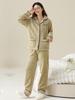 Anti-static Coral Fleece Women's Thick Winter Flannel Cardigan and Men's Autumn/Winter Homewear