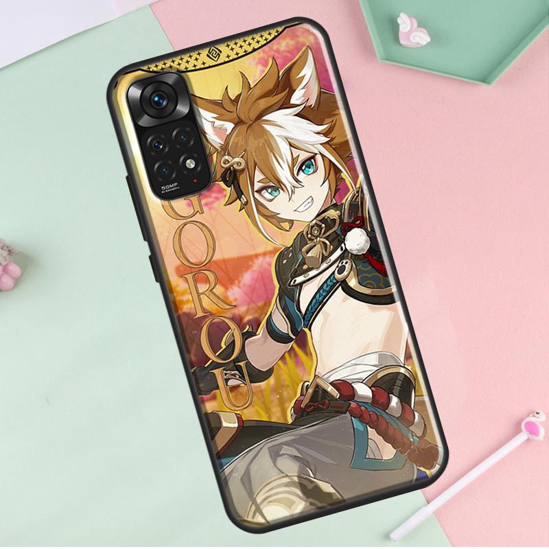 Genshin Impact Gorou For Redmi Note 12 Pro Plus Cover For Redmi Note 10 8 9 11 Pro 12S 11S 10S 9S 9C 10C 12C Case