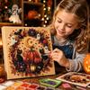 Halloween Faux Pearl Art Kit DIY Kit, Spooky Cute 3D Diamond Painting Craft Projects for Adults Craft, Witch Black Cat Pumpkin Ghost Wall Adults,