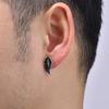 Punk Wings Earrings for Men Boys,Retro Grey Stud Earrings,Hiphop Zircon Gifts