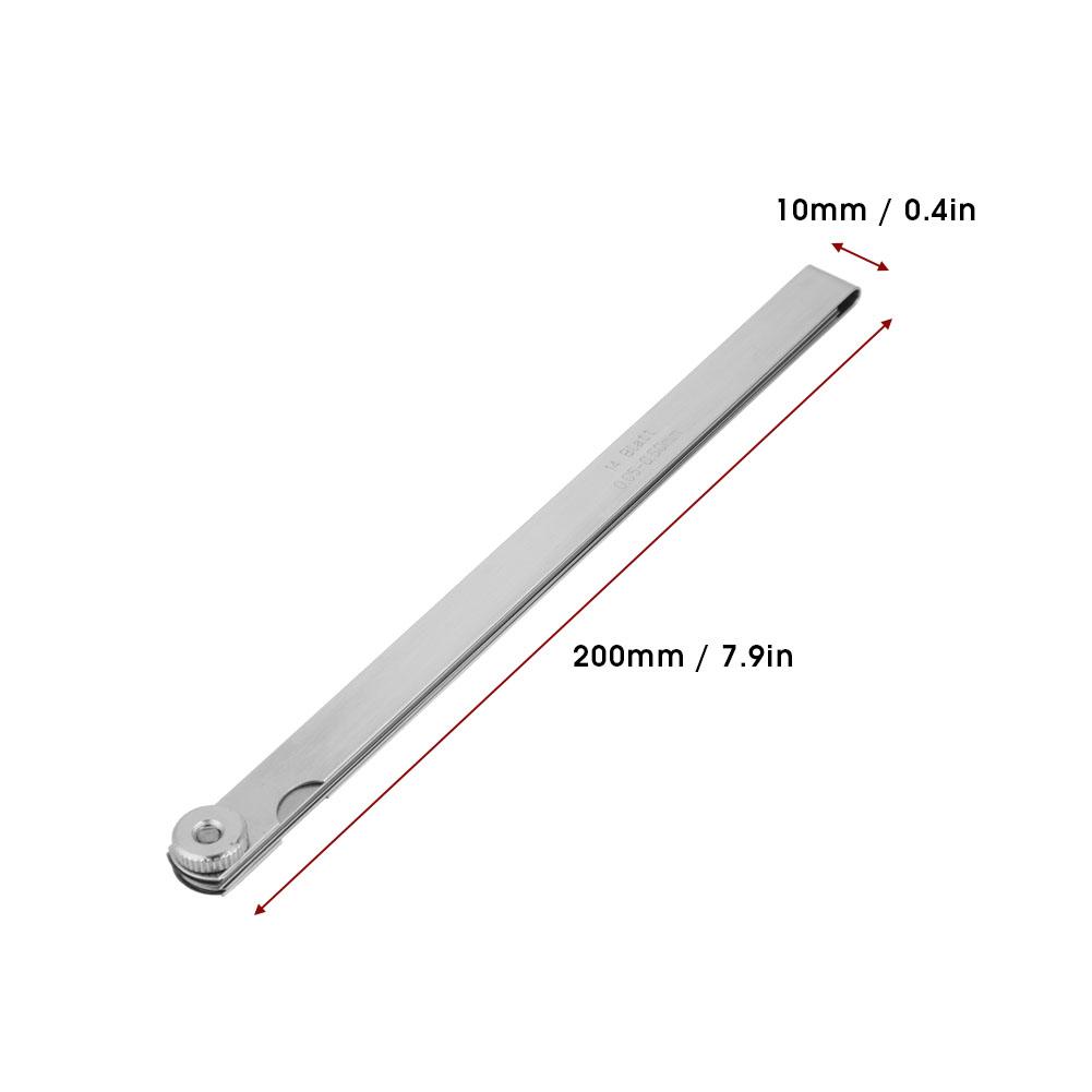 200mm Stainless Steel Feeler Gauge Ruler Welding Inspection Tool