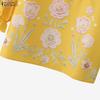 ZANZEA Camicetta Casual da Donna con Stampa Floreale, Girocollo, Manica 3/4