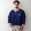 Camisas Polo de Manga Comprida Masculinas Camisas Pulôver Casuais de Negócios para o Trabalho Camisas de Golfe com Absorção de Umidade para Homens Camiseta Gola Polo de Botão com Caimento Solto