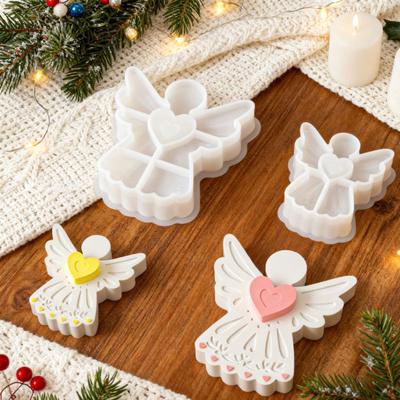 Engel Form Flexibel Antihaftbeschichtet Engel Form Silikon Kerzenform Eiswürfel Desserts Seifenherstellung Backform DIY Duftkerzen Resin Ornament