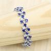 WPAITKYSRoyal Blue Zircon Silver Color Wedding Jewelry Sets Women Earrings Ring Necklace Bracelet Gift Box