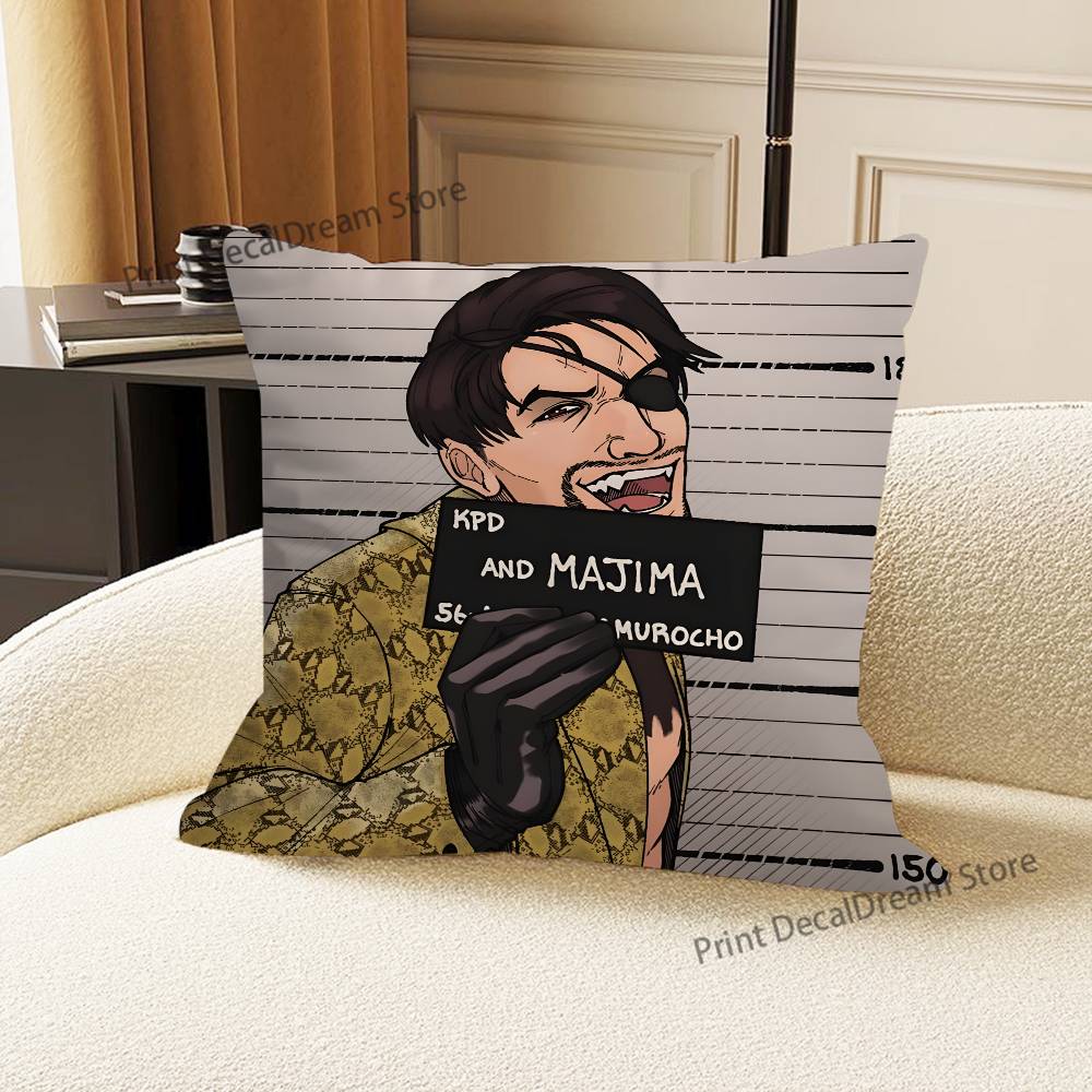 Japanese Game Y-Yakuza K-Kiryu Dragon Pillow Case For Sofa Decor Office Room Printing Cushion Cover Decorations and Protector