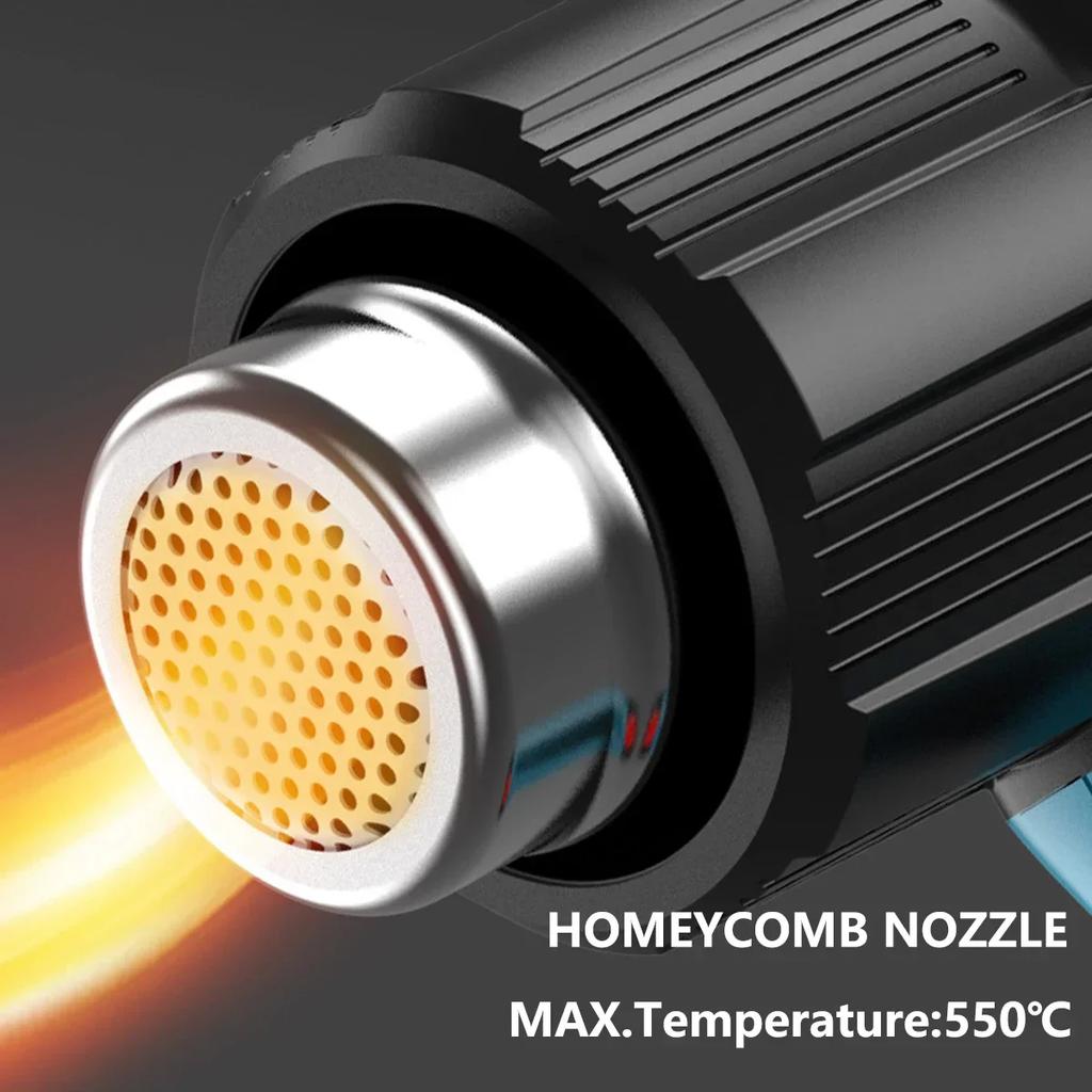 18V Heat Gun No Battery Shrink Wrapping Tool Hot Air Gun Air Dryer Soldering Thermal Blower with LED Display Hand Tool