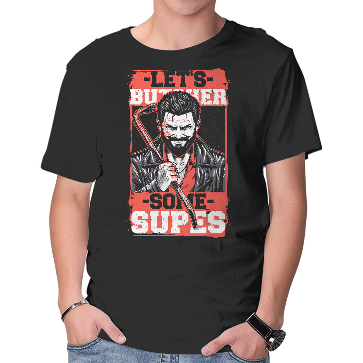 Unisex Crew Neck T-Shirt Super Heroes Hunter Graphic Short Sleeve Casual Tee XL