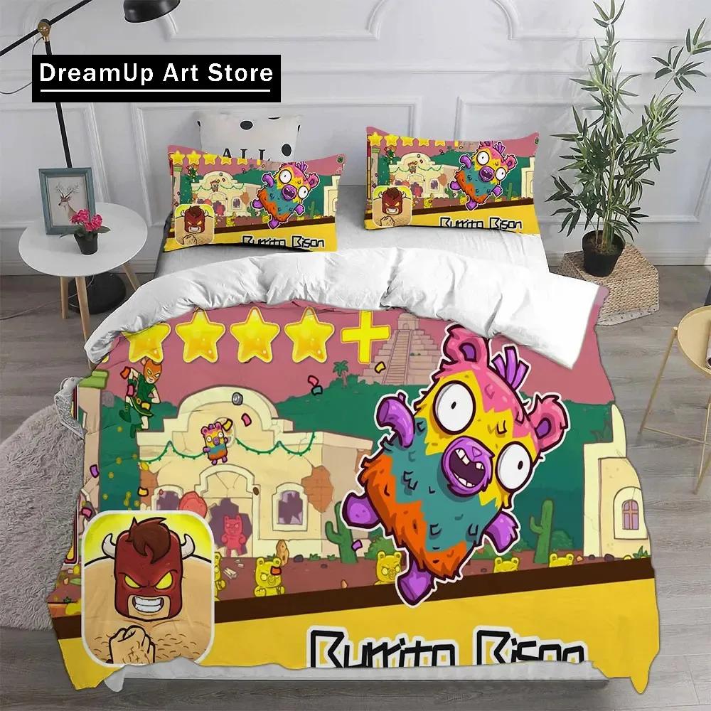 Conjuntos de Roupa de Cama Jogo Burrito Bison Colcha Cobertor de Cama Edredom Capa de Edredom Fronha Conjuntos de 2-3 Peças Decoração de Quarto Infantil e Adulto