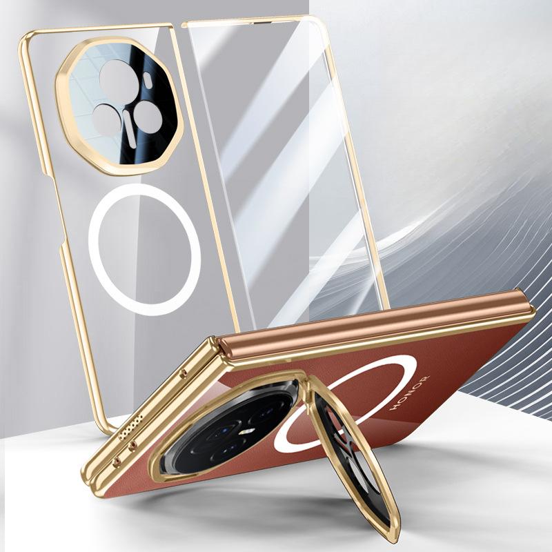 It Is Suitable for The HONOR Magic V3 Phone Case Stand, Featuring A Magnetic Transparent Full-case Shockproof, Simple and High-end Casing