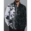 Men's Shirts, Button Down Shirts, Casual Shirts, Spring and Summer, Printed Long Sleeves, Daily, Fashionable, Comfortable