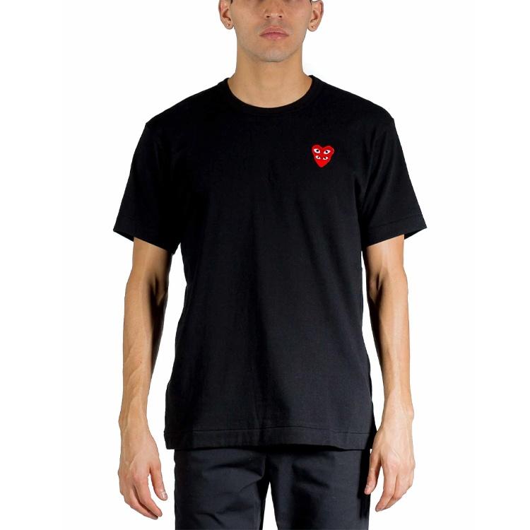 Comme des Garçons PLAY COMME Des GARCONS PLAY Basic T-Shirt Red Family Heart 'Black' Men's AZ-T288-051-1
