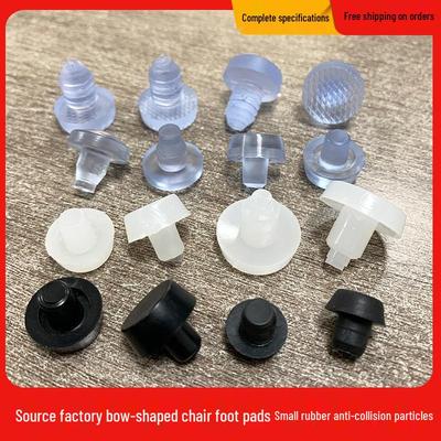 White Rubber Chair & Stool Leg Pads: 5-10 Hole Plug, Anti-Collision, Non-Slip Foot Nails with Stainless Steel.