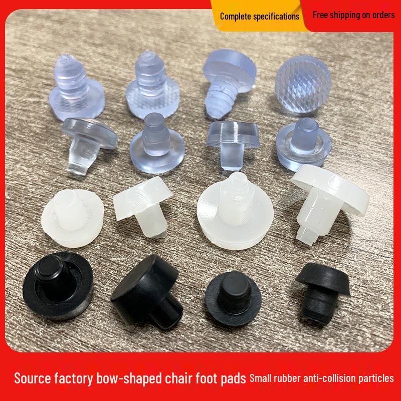 Weiße Gummi-Stuhl- und Hockerbein-Pads: 5-10-Loch-Stecker, Kollisionsschutz, Rutschfeste Fußnägel mit Edelstahl.
