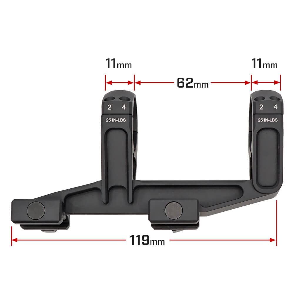 [Military Garage] EVOLUTION GEAR NIGHTFORCE Ultra Mount 1.93" High Scope Mount Replica, Black, 30mm Diameter, Hard Anodized 6068 Aluminum