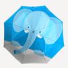 1pc Blue Elephant Automatic Folding Umbrella Portable Collapsible 8-Rib Umbrella for All Seasons, Casual Outdoor Accessory, B41