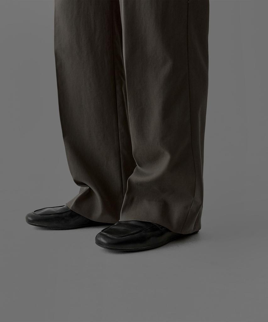 Baulopeulodeogteu Tencel Double-Pleat Slacks [Brown]