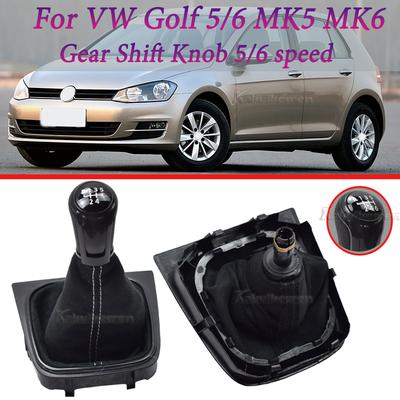 Skórzana Alcantara Gałka Zmiany Biegów 5 6-biegowa Ręczna do Samochodu Dla VW Golf 6 Golf 5 A5 MK5 GTI GTD R32 Scirocco Octavia