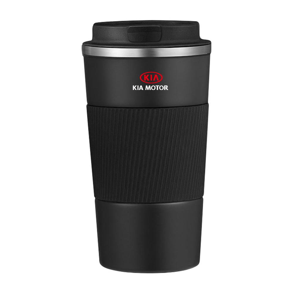 2026 Hot Car Sticker 510ml Stainless Steel Coffee Tumbler Thermos Cup Travel Thermal Mug For KIA KN Sportage Ceed Sorento Cerato