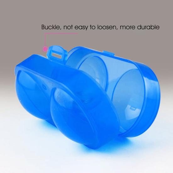 Plastic Ping Pong Box Buckle Closure 2 Balls Containable Anti Corrosion Table Tennis