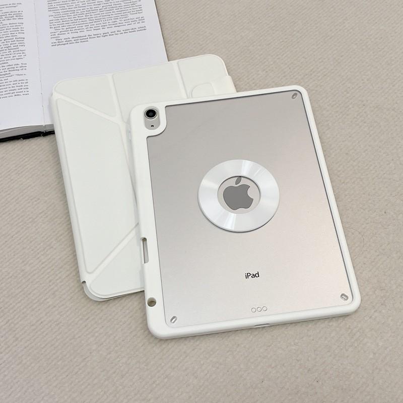 IPad 11. Gen Hülle Mit Magnetischem 360 Grad Drehbaren Ständer Vollständige Abdeckung Stoßfeste Hülle Air 8 Mini 7 Elfenbeinweiß