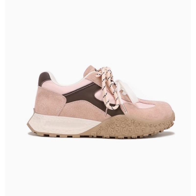 

Cowhide version popcorn mandarin duck with thick sole to increase the height of casual sports shoes for women 35