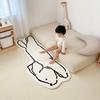 Cartoon Animal Carpet Imitation Cashmere Bedroom Rug Anti-Slip Cat Dog Floor Mat for Living Room Nursery Children's Room