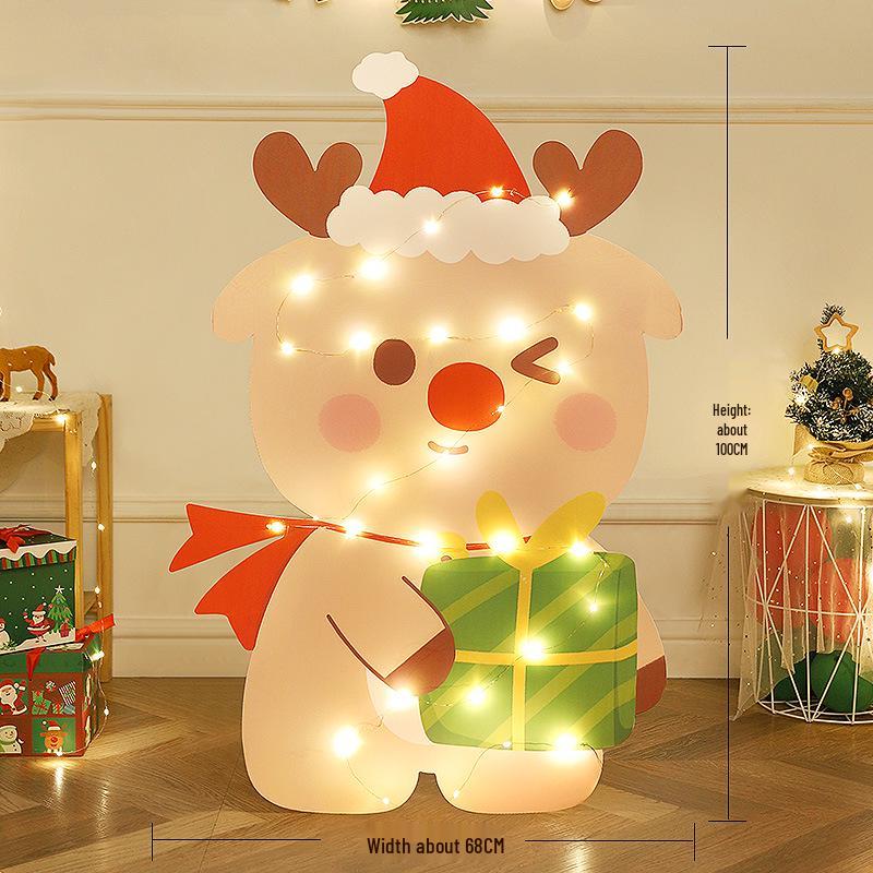 Ornamenti di Natale a Tema Babbo Natale: Set Scena Oggetto di Scena per Foto Vacanze all'Aperto