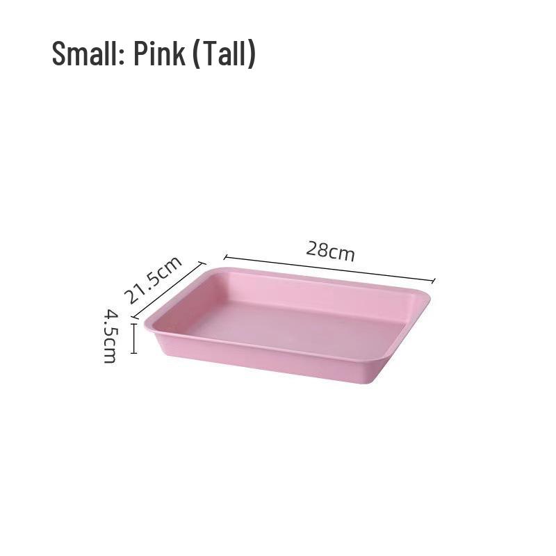 Rectangular Ins Style Plastic Tray for Tea, Water, and Fruit Cups