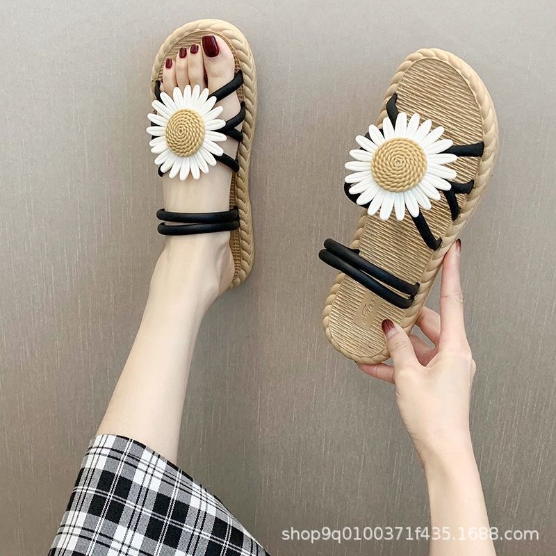 Windkühle Hausschuhe Damen Sommer Strand Damenschuhe Streetstyle Vielseitig Weiche Sohle Flach Kühles Hausschuh Strand Schuh