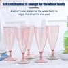 Plastic Champagne Glasses Reusable Lightweight Wine Glasses with Storage Bottle Shatterproof Cocktail Cups Beach