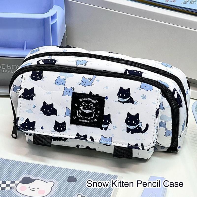 Kitten Pencil Case Multifunctional Pencil Pouch Multifunctional Pencil Pouch Portable Large Capacity Pencil Pouch Zippered Large